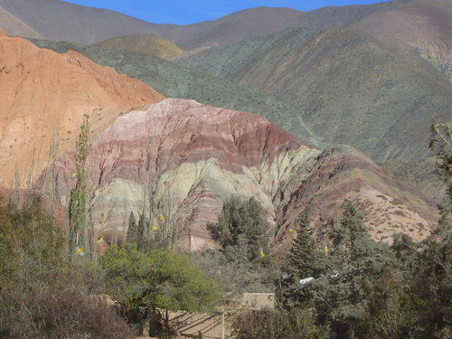 The seven colored hills of Purmamarca.